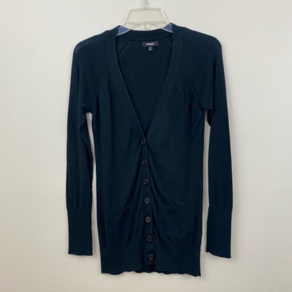 Express Long Black Cardigan
